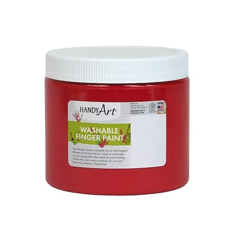 Rock Paint & Handy Art Rock Paint & Handy Art RPC241020-6 Red Washable Finger Paint; 16 oz - 6 Each RPC241020-6